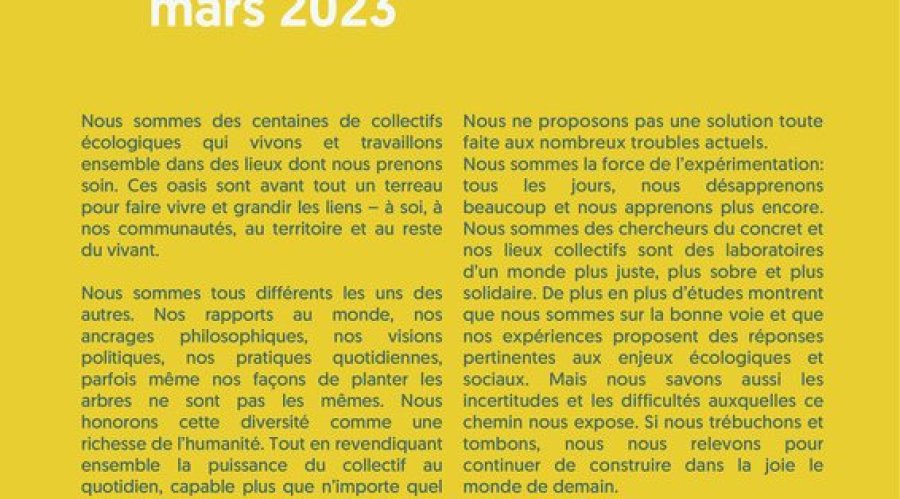 Manifeste des oasis