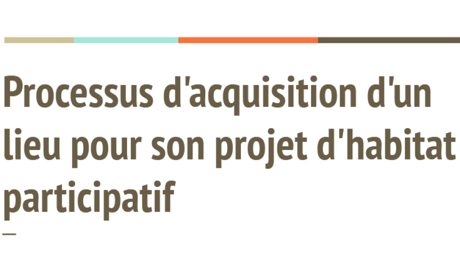 Processus d'acquisition d'un lieu (proposé par un groupe)